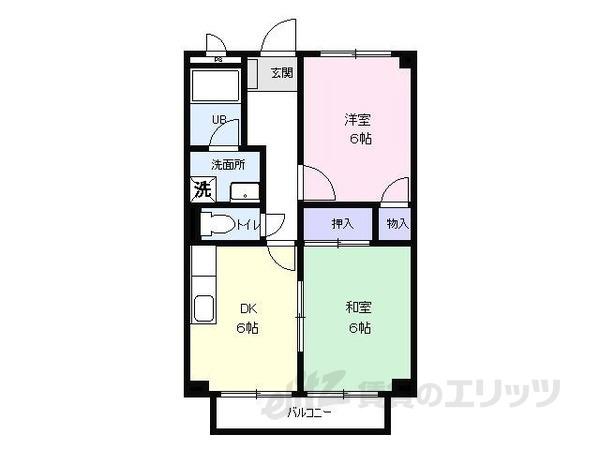 TMハイツ(2DK/2階)の間取り写真