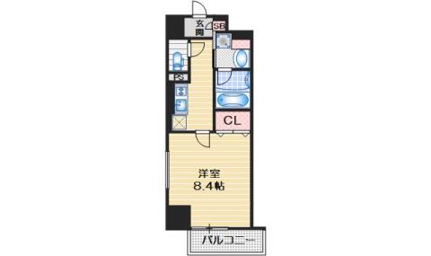 IMPREX 3号館(1K/5階)の間取り写真