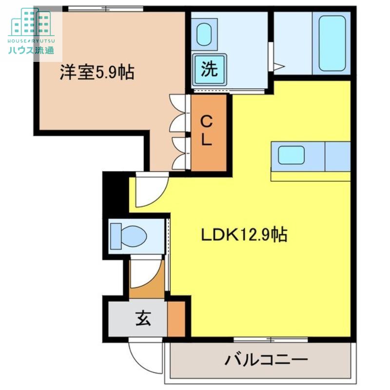 LA PRECIEUSE(1LDK/1階)の間取り写真