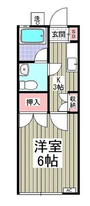 メゾン DE サイトウ(1K/2階)の間取り写真