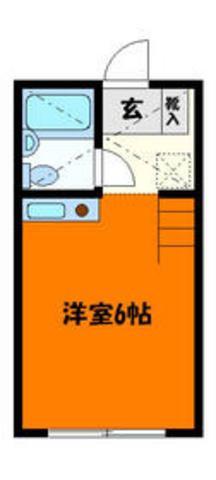 ビーンズ国立(ワンルーム/2階)の間取り写真