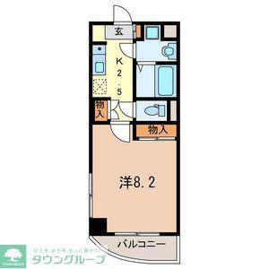 オロール南浦和(1K/3階)の間取り写真