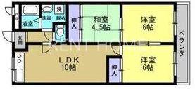 エコーハイツII(3LDK/2階)の間取り写真