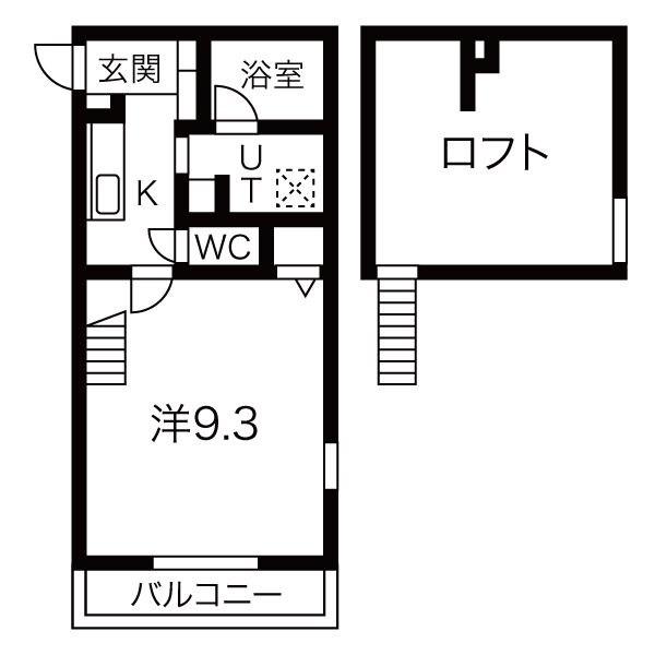 IN STYLE DAIDO-CHO(1SK/2階)の間取り写真