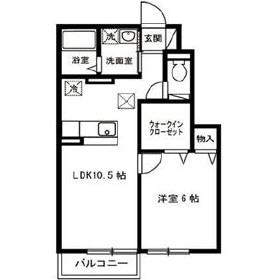 メイユールMSII(1LDK/1階)の間取り写真