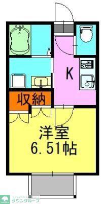 アリージュ津田沼(1K/1階)の間取り写真