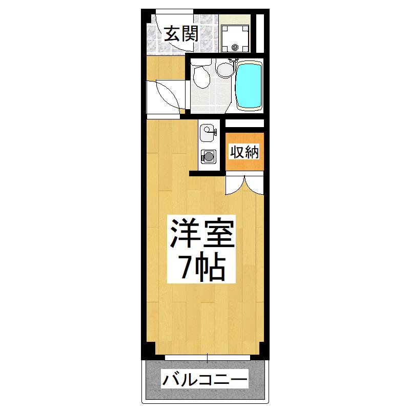 レジデンスサザン(ワンルーム/4階)の間取り写真