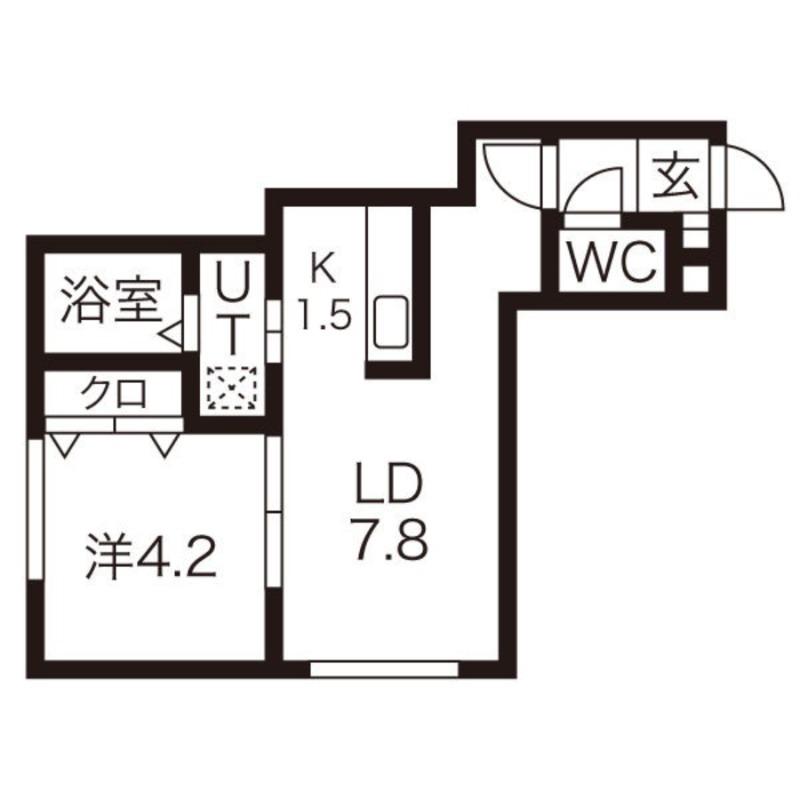 サンレコルトI(1LDK/2階)の間取り写真