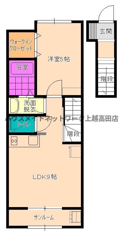 ルミエールデュース(1LDK/2階)の間取り写真