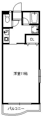 シャルム松和(1K/2階)の間取り写真