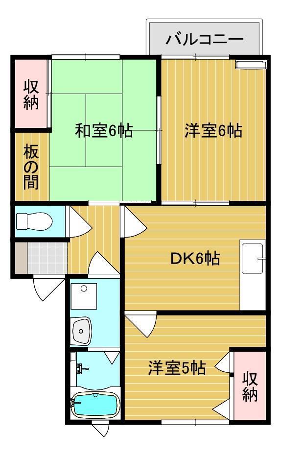 ベルテックス(3DK/1階)の間取り写真
