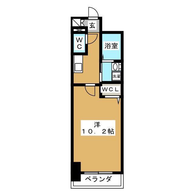 ラ・グラシューズ(1K/2階)の間取り写真