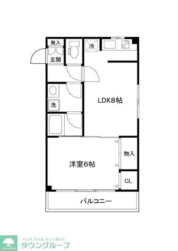 ワコーレ千住マンションA棟(1LDK/2階)の間取り写真
