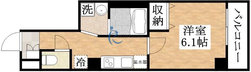 みおつくし杭全(1K/10階)の間取り写真