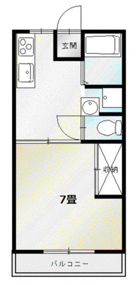 サンホームズ中野(1K/1階)の間取り写真