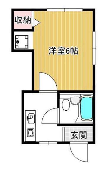 馬橋アパート(1K/2階)の間取り写真