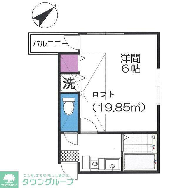 アゼリアハウス(1K/1階)の間取り写真