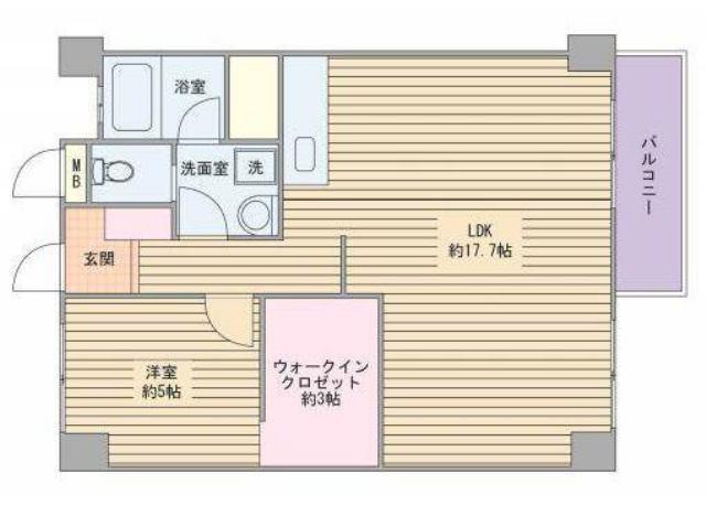 ビラ土山(1LDK/3階)の間取り写真