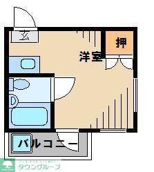 エルフシティ(ワンルーム/2階)の間取り写真