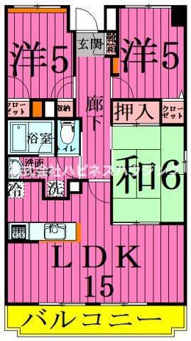 INSURANCEBLDG.XIIIサ(3LDK/6階)の間取り写真