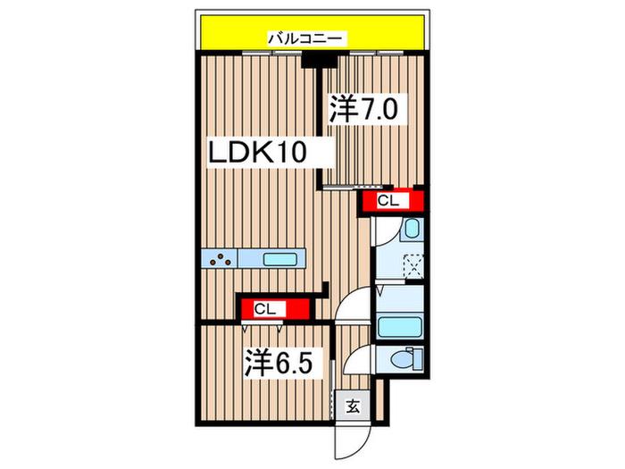 第5センチュリーハイム(2LDK/1階)の間取り写真