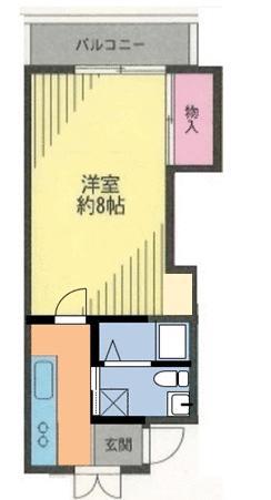 リーヴェル横浜白楽(1K/1階)の間取り写真