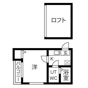 メゾン・オードリー(1K/1階)の間取り写真