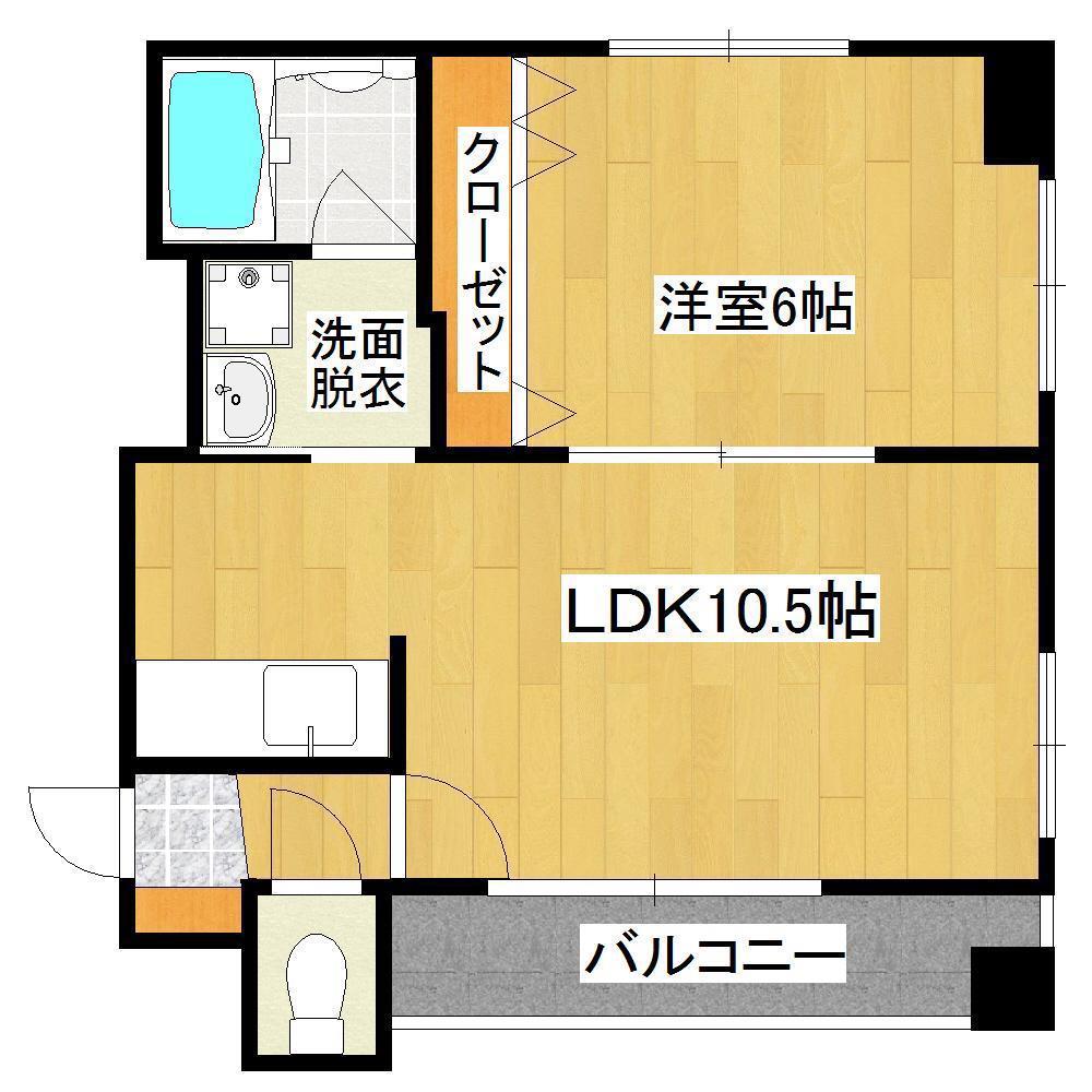 グランパルク椿館(1LDK/5階)の間取り写真