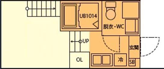 ハーモニーテラス北小岩VIII(ワンルーム/2階)の間取り写真