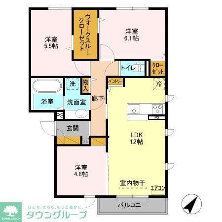 マノア・ロア(3LDK/2階)の間取り写真