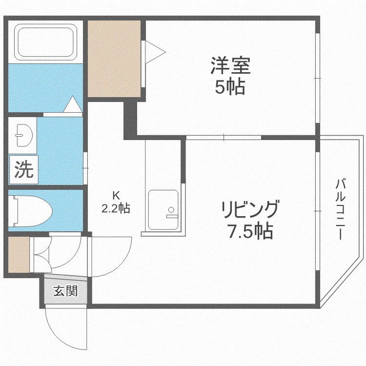 プレミアシティ美園(1LDK/2階)の間取り写真