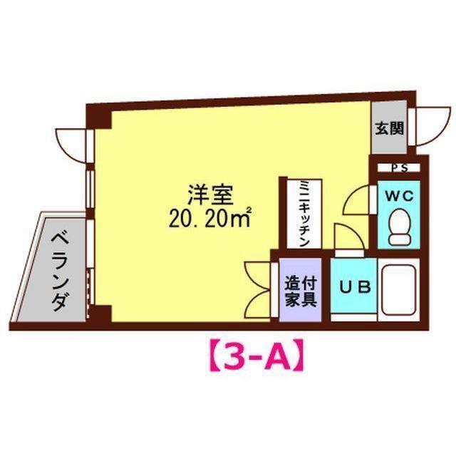 LIFE21(ワンルーム/3階)の間取り写真