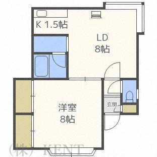 メゾン63(1LDK/3階)の間取り写真