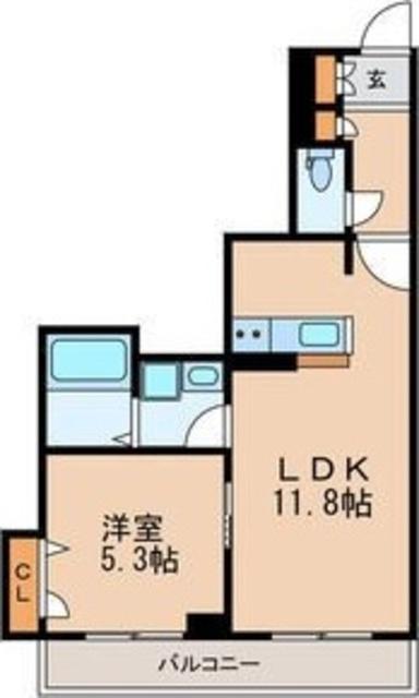 アーバンスクエア(1LDK/1階)の間取り写真