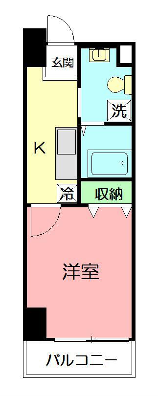 パサージャ(1K/5階)の間取り写真