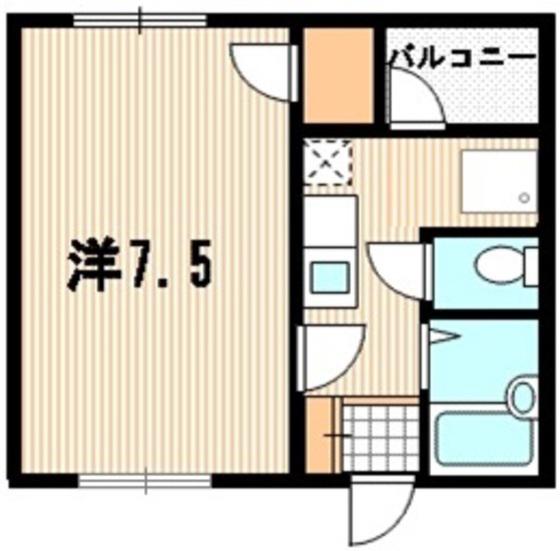 トリドール野原(1K/1階)の間取り写真