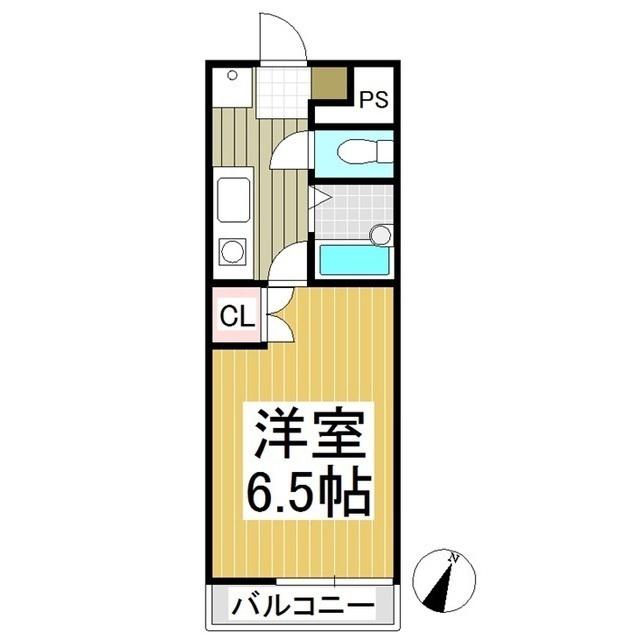 セノーテ佐久(1K/2階)の間取り写真