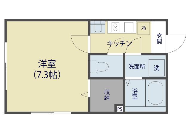 BEST STAGE草加(1K/1階)の間取り写真