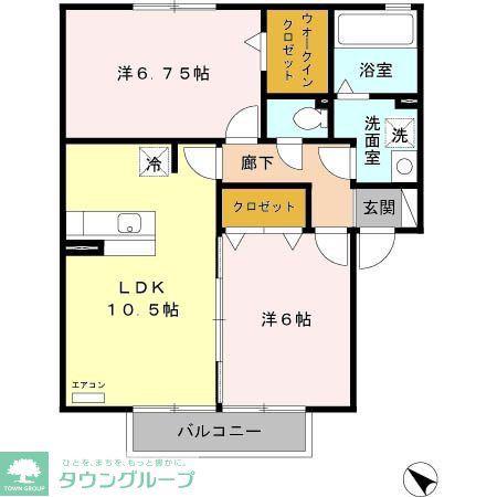 シーキャッスル(2LDK/2階)の間取り写真