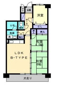 マイハウス屋島(3LDK/5階)の間取り写真