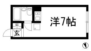CEREZO井口堂(ワンルーム/1階)の間取り写真