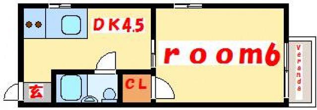 メゾン横川(1DK/3階)の間取り写真