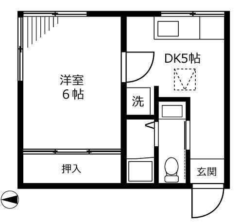 ダイワコーポ(1DK/1階)の間取り写真