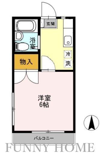佐々木ハイツ(1K/1階)の間取り写真