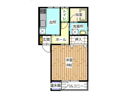 ロイヤルステージ(1DK/1階)の間取り写真