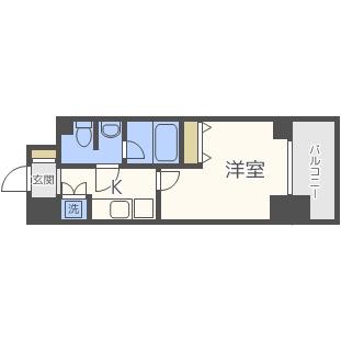 KDXレジデンス難波南(1K/13階)の間取り写真