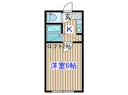 サンヒルズ南光台(1K/1階)の間取り写真