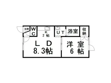 FUNNY PLACE(1LDK/1階)の間取り写真