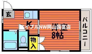 安井ビル(1K/4階)の間取り写真