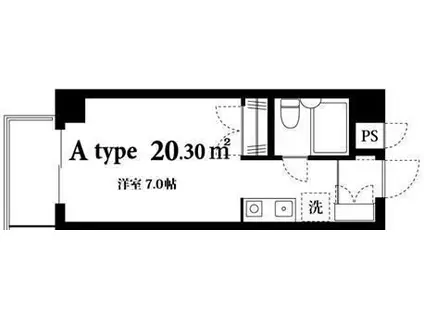 PLENDY 西船橋(ワンルーム/3階)の間取り写真